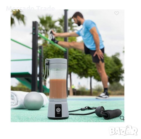 Мини бутилка Mercado Trade, Мини блендер, 380мл., Син, снимка 3 - Други - 43756906