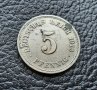 Стара монета 5 пфенига 1913 г. буква  А - Германия -110 годишна !, снимка 9