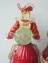 Murano стъкло статуетки 21см/2бр Мурано стари венециански стъклени фигури/танцьори-злато, снимка 4