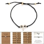Регулируема гривна с черна връв и зодиакални символи  , снимка 2