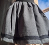 Сива,вълнена пола р-р С/М/Л, снимка 2