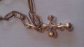 Разкошен позлатен ланец с кръст перли -7329, снимка 5