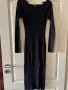 нова по тялото вискоза еластична спортно елегантна черна еластична рокля рипс рипсена цепка , снимка 2