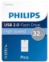 Нова малка USB 32GB Flash памет PHILIPS Pico - запечатана, снимка 1 - USB Flash памети - 32322658