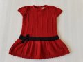 Коледна плетена рокля 12-18 месеца, снимка 1 - Бебешки рокли - 27362938
