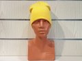 Нова дамска зимна шапка с подгъв в жълт цвят, снимка 7