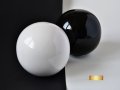 Декоративни керамични сфери / Подарък декорация за дома / Сфери черно и бяло / Ин и Ян, снимка 1