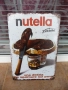 Метална табела храна Нутела шоколад Nutella бурканче течен Ferrero препечена филийка палачинки нож, снимка 1