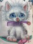 Нова детска тениска с трансферен печат Котенце Bad Hair Day, снимка 2