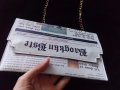 Дамска чанта/клъч тип вестник, снимка 11