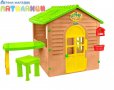 Детска градинска къща с маса и стол Mochtoys 12240