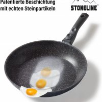 Stoneline Тиган 28 см, подвижна дръжка, подходящ за всички котлони, незалепващо покритие, Германия, снимка 6 - Съдове за готвене - 39966906