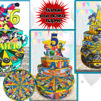 Картонени торти и парти артикули за момчета-авторски дизайн,фотопечат, снимка 2 - Подаръци за рожден ден - 44866479