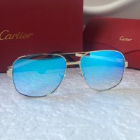 Cartier 2022 мъжки слънчеви очила с кожа 3 в 1, снимка 6 - Слънчеви и диоптрични очила - 37348069