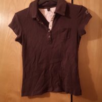  Нова блузка New Yorker S размер Шоколад с розово с якичка, снимка 1 - Тениски - 32976644