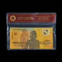 10 долара  Австралия 1988 г. позлатени, снимка 4 - Колекции - 26828886