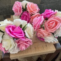 Букет от постоянни рози Свети Валентин за влюбените романтичен подарък, снимка 5 - Изкуствени цветя - 35657984