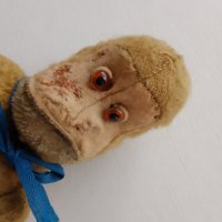 Стара играчка маймуна напълнена със слам , снимка 12 - Колекции - 43886650