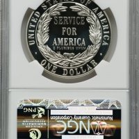 1996-S Community Service S$1 - NGC PF 70 - САЩ Сребърна Възпоменателна Монета Долар, снимка 2 - Нумизматика и бонистика - 43773680