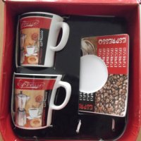 Комплект "SOLECASA" от две чашки за кафе нов, снимка 6 - Сервизи - 43911712