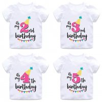 Детски тениски с цифра за рожден ден , снимка 5 - Детски тениски и потници - 26346575