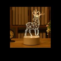 Романтична 3D акрилна настолна нощна лампа-сувенир/подарък за различни поводи, снимка 11 - Настолни лампи - 43715865