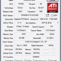 Видео карта ATi Radeon Sapphire 9550 128MB DDR 128bit AGP, снимка 8 - Видеокарти - 33412379