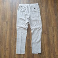 Страхотен мъжки летен панталон H&M  Linen Blend слим фит ,  размер 50 , 100%  лен, снимка 8 - Панталони - 33178310