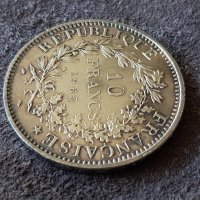 10 франка 1965 Франция СРЕБРО сребърна монета в качество 2, снимка 2 - Нумизматика и бонистика - 39975817