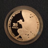 Сребърна монета 25 лева 1986 Световно по футбол 86 Грифон БЕЗ ГОДИНА, снимка 1 - Нумизматика и бонистика - 32321997