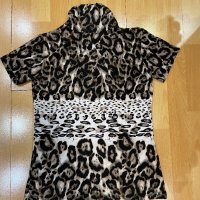 Леопардово поло с къс ръкав , снимка 1 - Блузи с дълъг ръкав и пуловери - 42958797