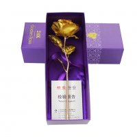 Златна роза 24К + подаръчна кутия , снимка 4 - Романтични подаръци - 28011081