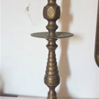 Стар бронзов голям свещник, снимка 1 - Антикварни и старинни предмети - 35178385