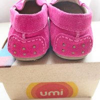 Страхотни велурени обувки UMI номер EUR 33, UK 1, US 1.5 цвят Fuschia, снимка 5 - Детски обувки - 35030989