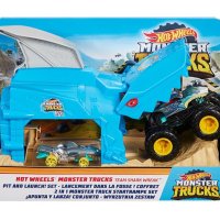 Комплект Hot Wheels Monster Truck с пускови устройства - Mattel Хот Уилс, снимка 7 - Други - 43087668