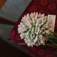 Лилаво бледо цвете 62см , снимка 1 - Декорация за дома - 28536137