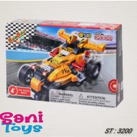 Конструктор състезателна жълта кола F1, 132 части, снимка 1 - Конструктори - 38144347