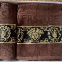 100% памук хавлиени кърпи Версаче, снимка 4 - Хавлиени кърпи - 42218647