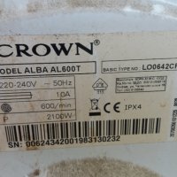 Продавам пералня Crown Alba AL 600 T на части, снимка 13 - Перални - 26359795