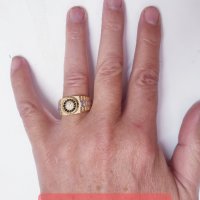 Златни плътни мъжки пръстени, снимка 17 - Пръстени - 38309263