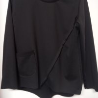 Черна блуза, снимка 1 - Блузи с дълъг ръкав и пуловери - 44097262