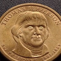 Възпоменателна монета 1 долар THOMAS JEFFERSON 3 президент на САЩ (1801-1809) за КОЛЕКЦИЯ 38039, снимка 3 - Нумизматика и бонистика - 40765336