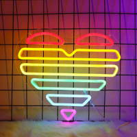 DWOOKE LED Неонов знак Rainbow Heart, снимка 2 - Други - 44897773