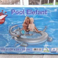 Детски басейн Happy People - Пръскащ слон , сив цвят, снимка 1 - Други - 32627337