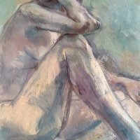 Манол Панчовски маслена картина голо женско тяло , снимка 8 - Картини - 38545546