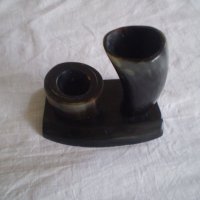 Ръчно изработени ваза и мастилница от рог, снимка 6 - Други ценни предмети - 33518255