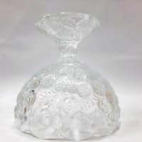 Винтидж тежка стъклена купа със столче(7.2), снимка 4 - Антикварни и старинни предмети - 43984576