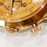 Мъжки златен-позлатен ръчен часовник,хронограф/VENUS/, снимка 6 - Мъжки - 26922094