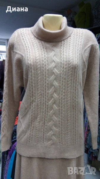 Луксозен дамски пуловер-100% плътен кашмир, снимка 1