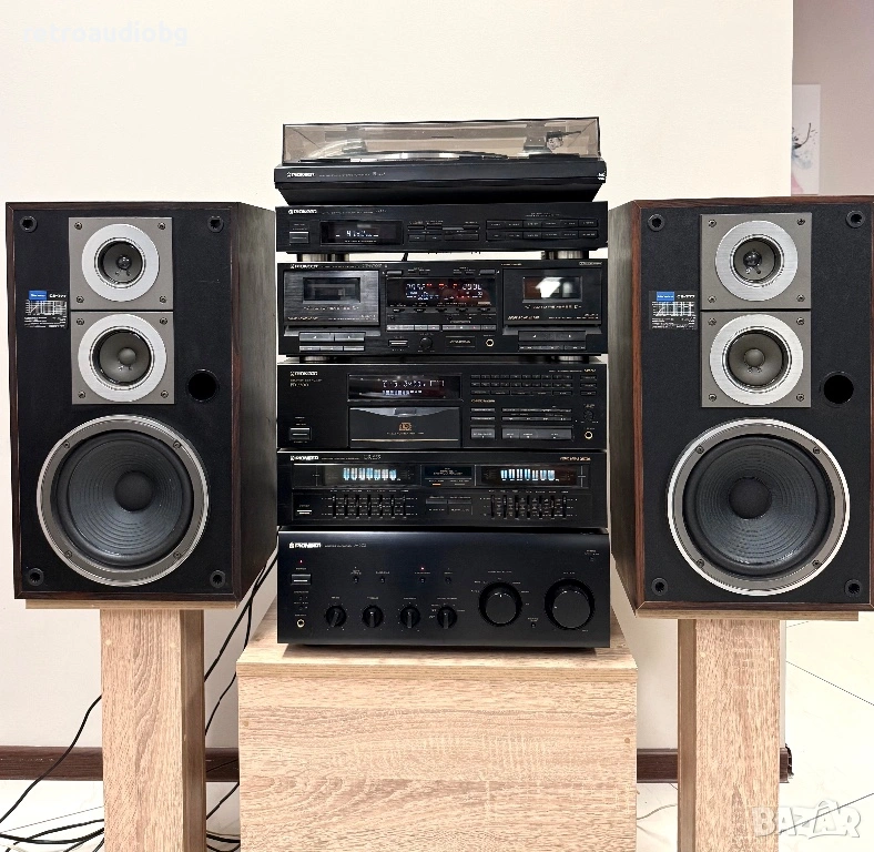 🔊Ретро аудио система сет PIONEER - усилвател, CD, дек, еквалайзер, тунер, грамофон и колони🔉, снимка 1
